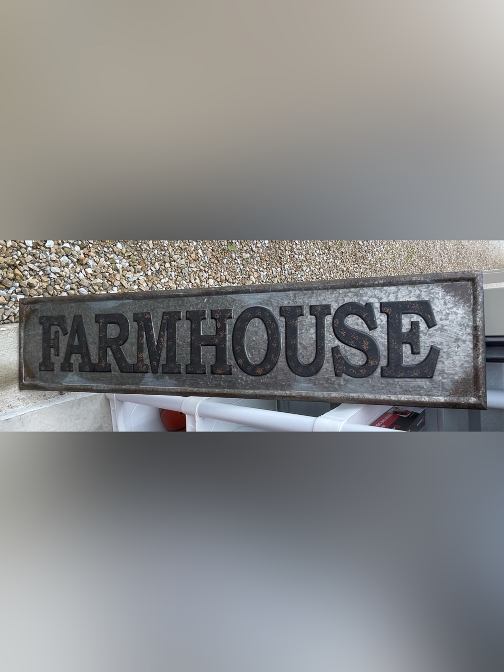 Hobby Lobby Metal Wall Sign with Silver and Black Finish